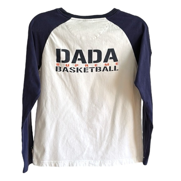 DADA SUPREME Basketball T-Shirt Raglan Long Sleeve Ring Neck Spell Out Medium - Picture 1 of 16